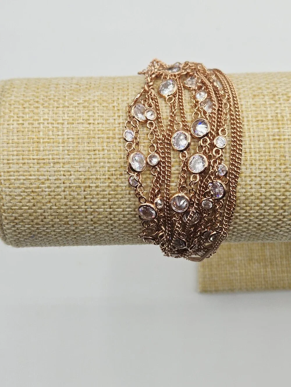 KENDRA SCOTT Rose Gold Multi-strand Adjustable Bracelet Crystals